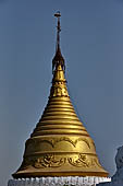 Myanmar - Sagaing, Shwe-kyet-kay a pagoda on a steep bank of the River close to the two parallel bridges linking Sagaing and Amarapura. 